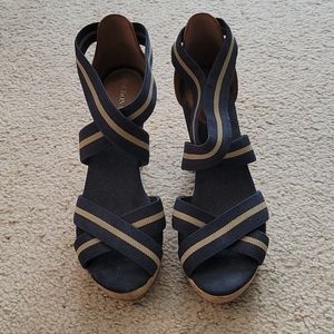 Navy Merona wedges size 9
